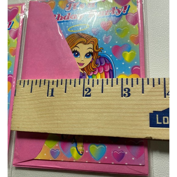 Lisa Frank Vintage Birthday Invitations Set Of 6 Blank Inside - Picture 4 of 6